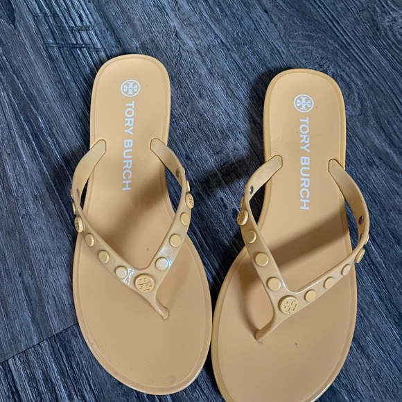 Tory Burch Studded Flip Flop Thongs Size 8 - Picture 2 of 6